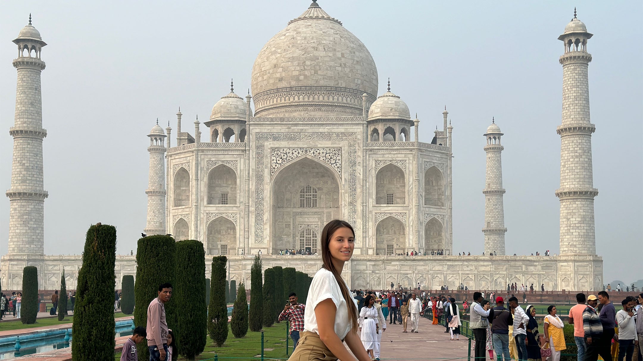 Lexie am Taj Mahal