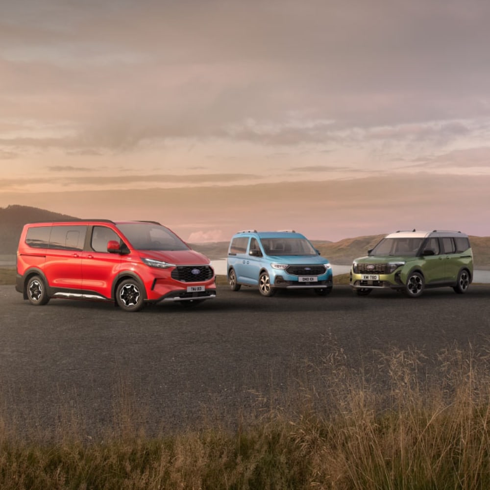 Ford Tourneo Family parked near lake