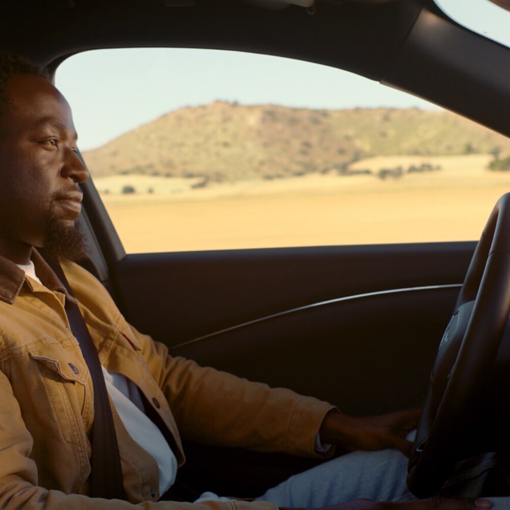 Man in a Ford vehicle