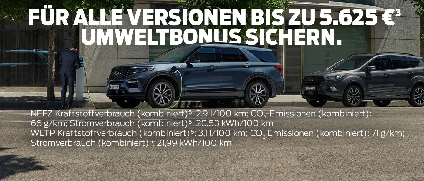 New Ford Explorer PHEV parked and being charged New Ford Explorer PHEV parked and being charged