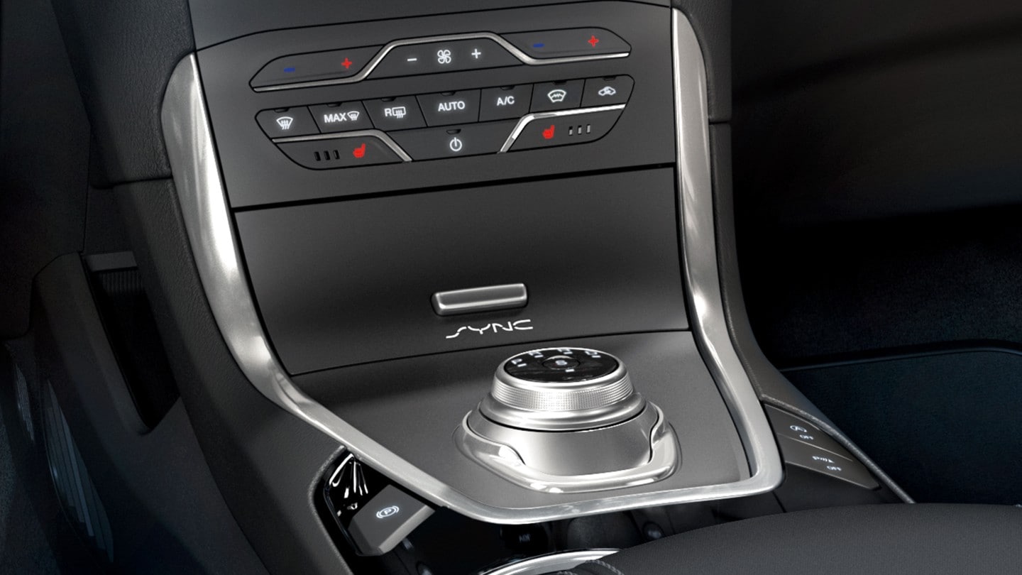 Ford S-MAX Titanium Hybrid Detailansicht Innenraum Electronic Shifter, Drehschalter für Automatikgetriebe