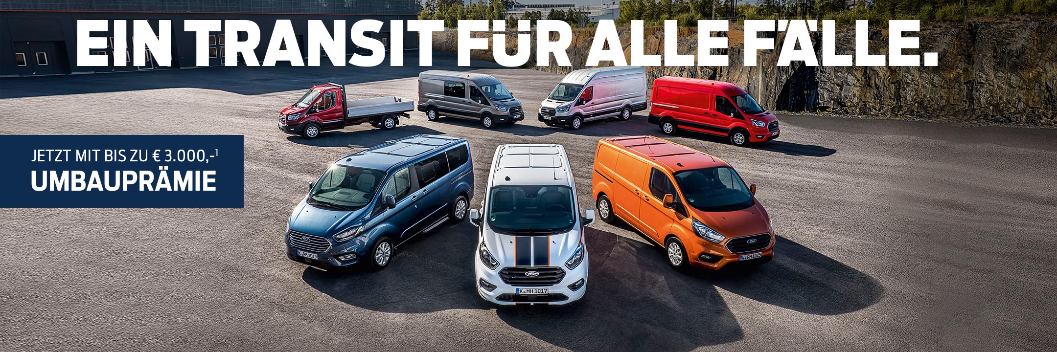 Ford Transit cars in a circle Ford Transit cars in a circle