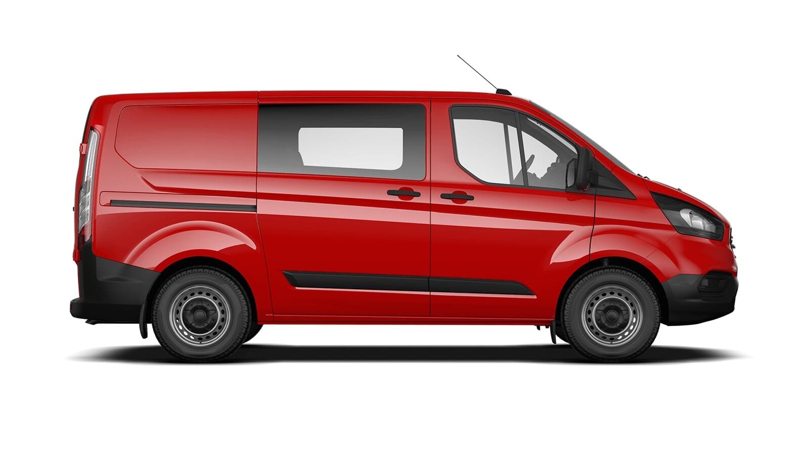Ford Transit Custom Kastenwagen PKW rot Seitenansicht