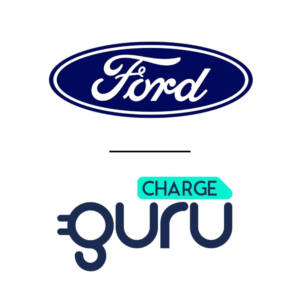 Ford and ChargeGuru logos
