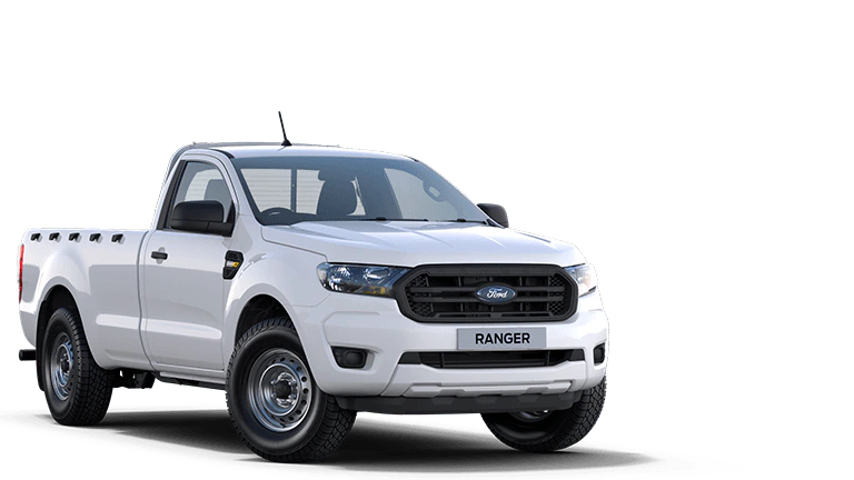 Ford Ranger weiss, Sicht von drei Vierteln vorne