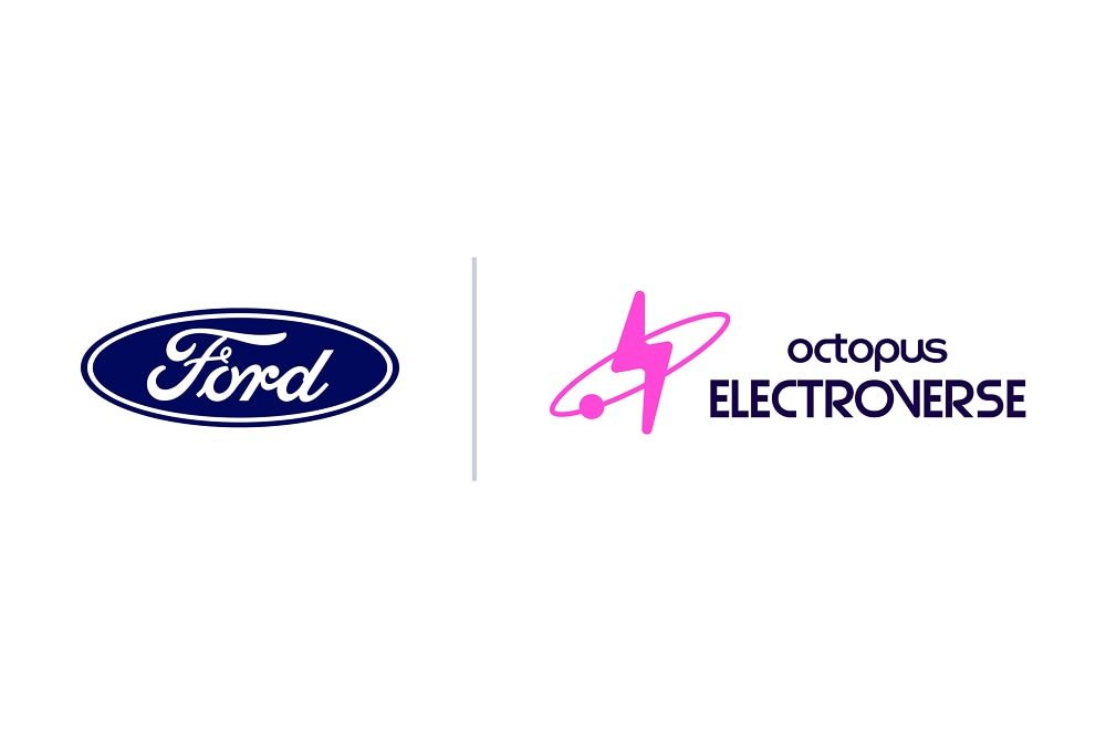 Ford- und Octopus Electroverse-Logos 