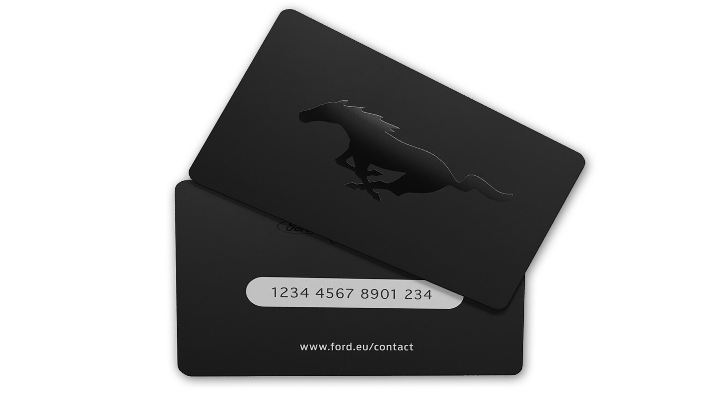 Zwei schwarze BlueOval-Ladekarten