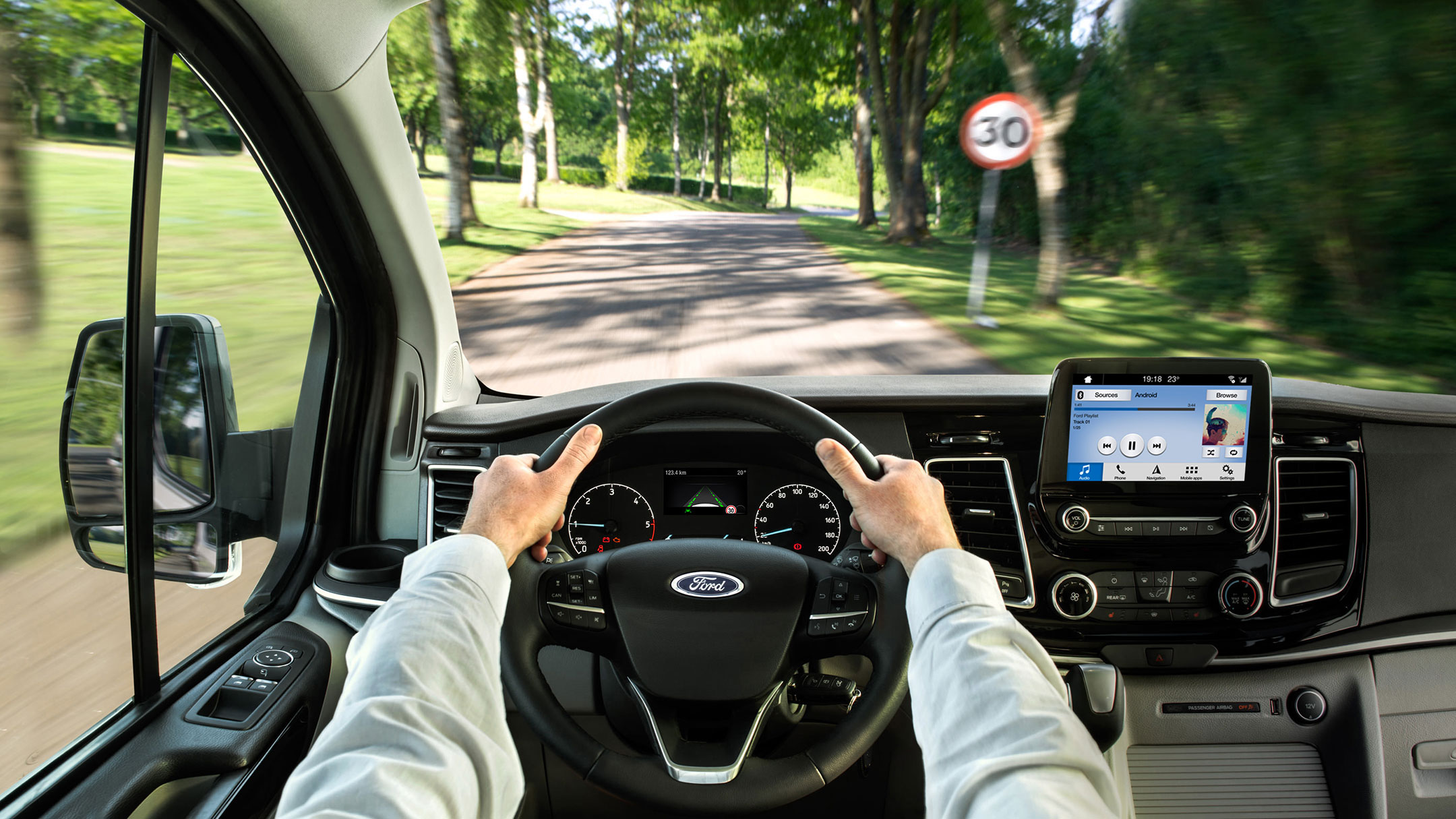 Ford Tourneo Custom Innenraumschuss Verkehrsschild-Erkennungssystem