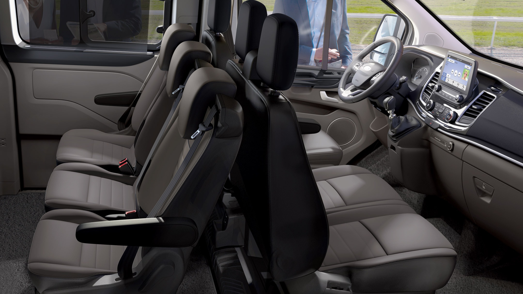 Ford Tourneo Custom Innenraumschuss Seitenansicht 9 Sitzplätze