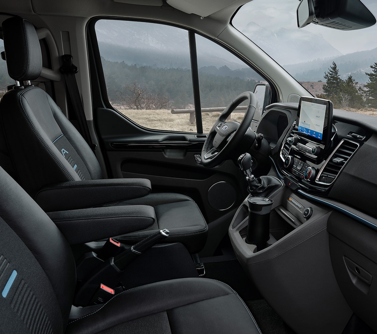 Ford Tourneo Custom Innenraumansicht von Beifahrerseite