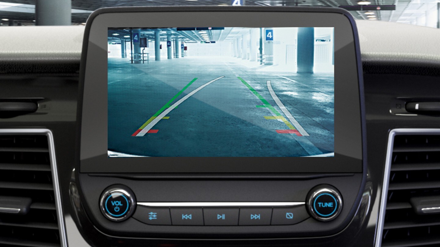 Ford Tourneo Custom Innenraumschuss Multifunktionsdisplay Rückfahrkamera im Detail