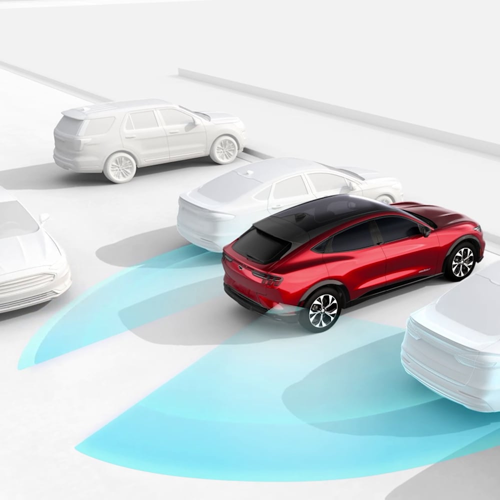 Ford Blind Spot Information System & Cross Traffic Alert schematic explanation