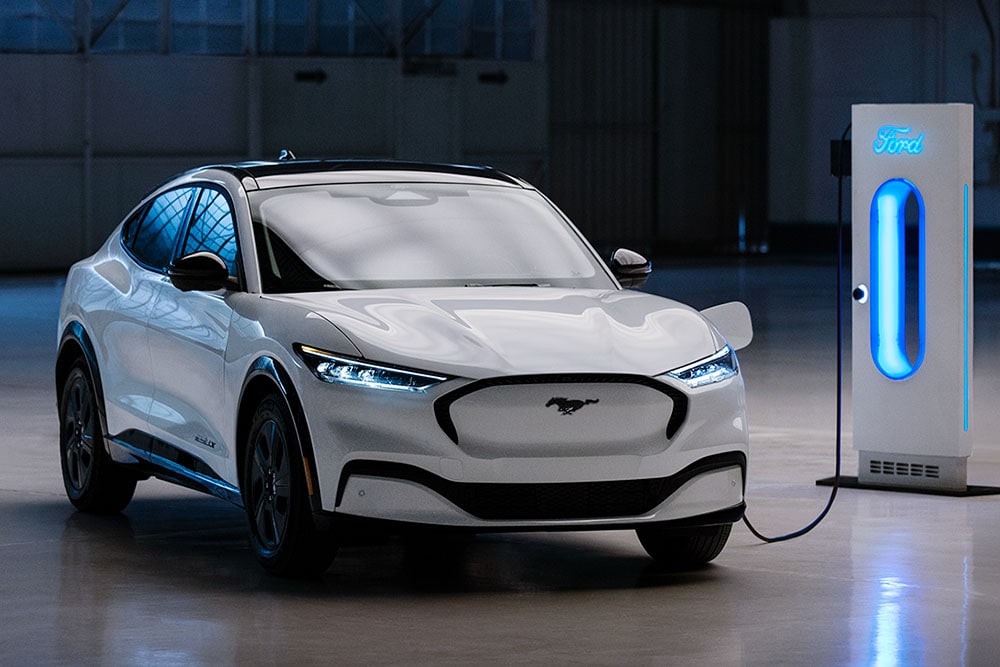 Ford Mustang Mach-E being charged