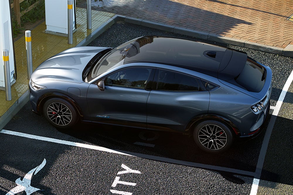 Ford Mustang Mach-E at Ionity charging station