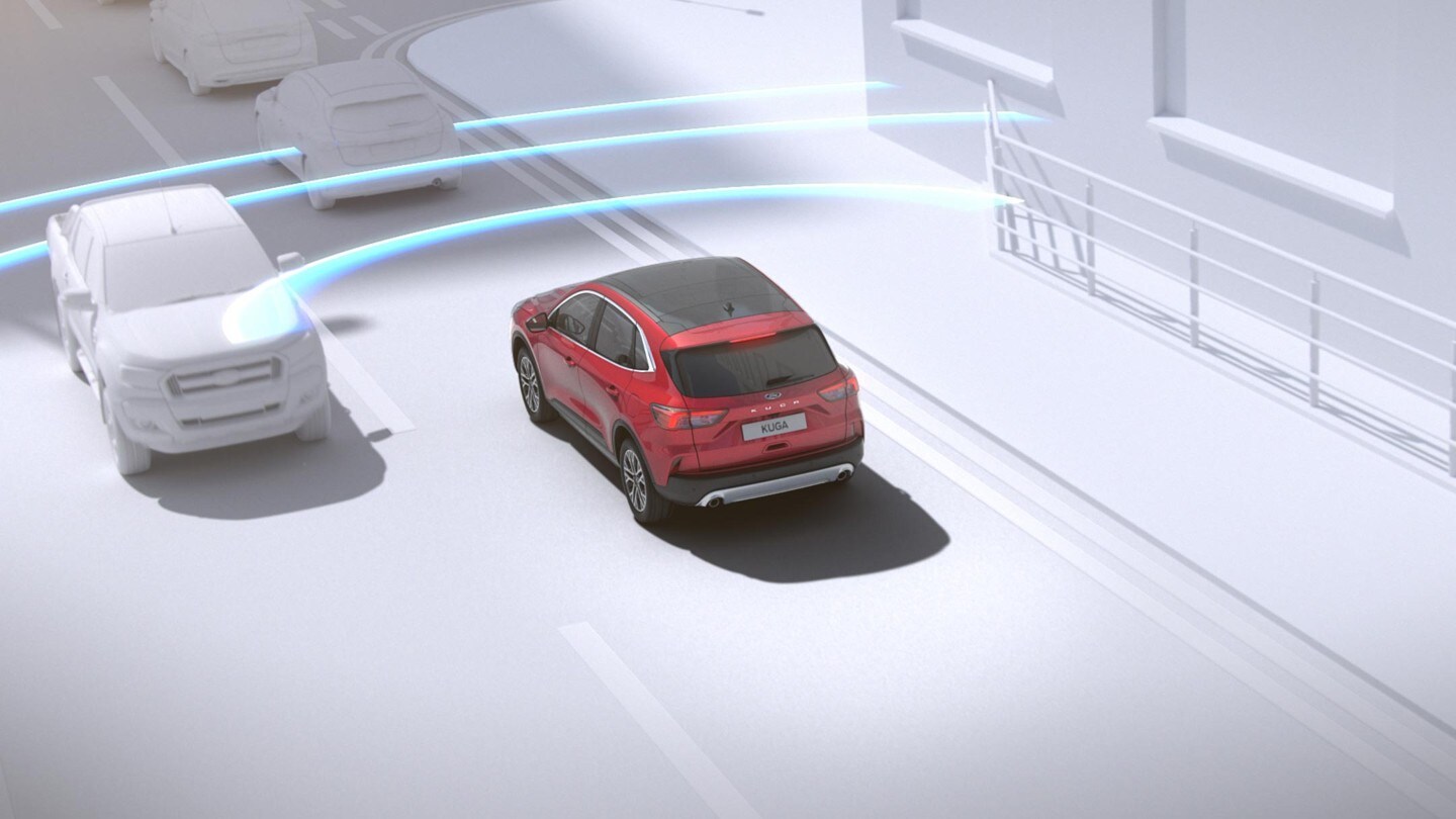 Ford Kuga. Animation Pre-Collision-Assistenzsystem