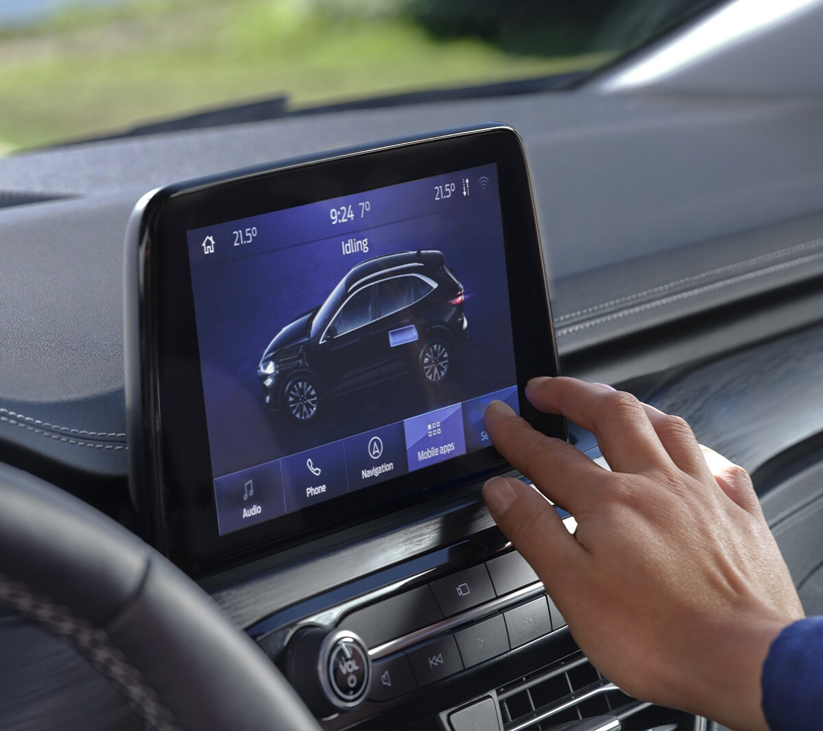 Ford Kuga. Detailansicht des Touchscreens mit Ford SYNC 3