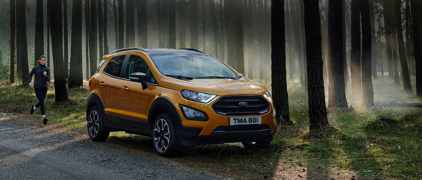 Ford EcoSport Active parked in forest
