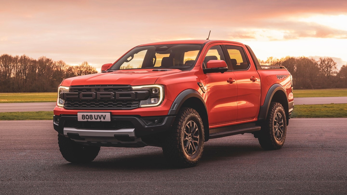 Der Ford Ranger Raptor in 3/4 Frontansicht