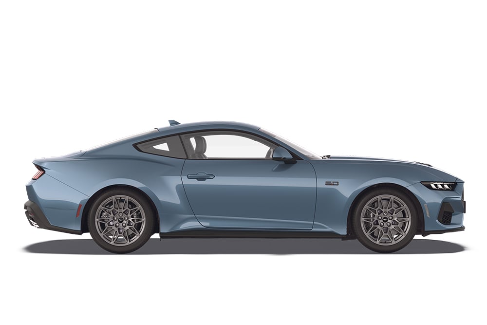 Ford Mustang in Vapour Blue, Teil der Performance-Auto-Reihe von Ford.