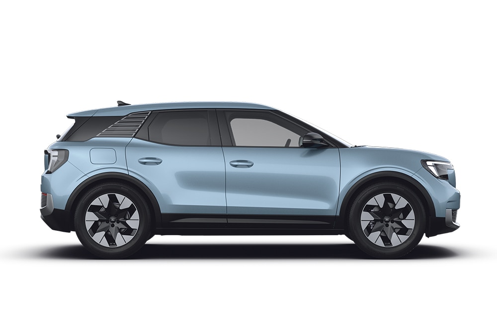 Blauer Ford Explorer, Teil der Ford SUV-Reihe.