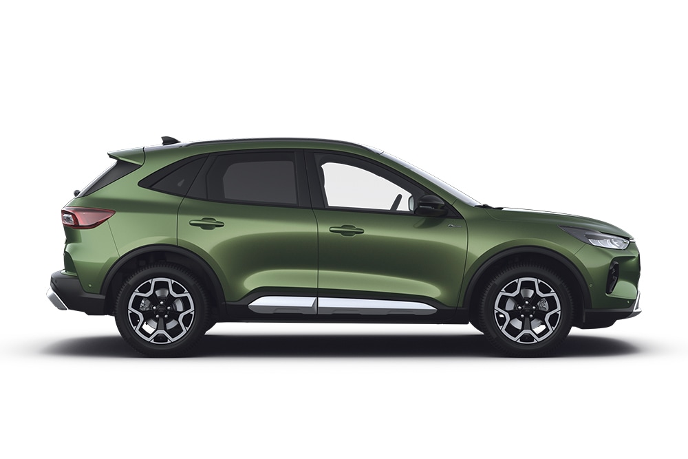 Grüner Ford Kuga, Teil der Ford SUV-Reihe.