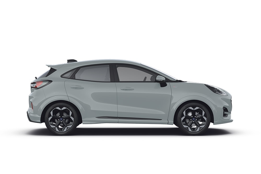 Silberner Ford Puma, Teil der  Ford SUV-Reihe.