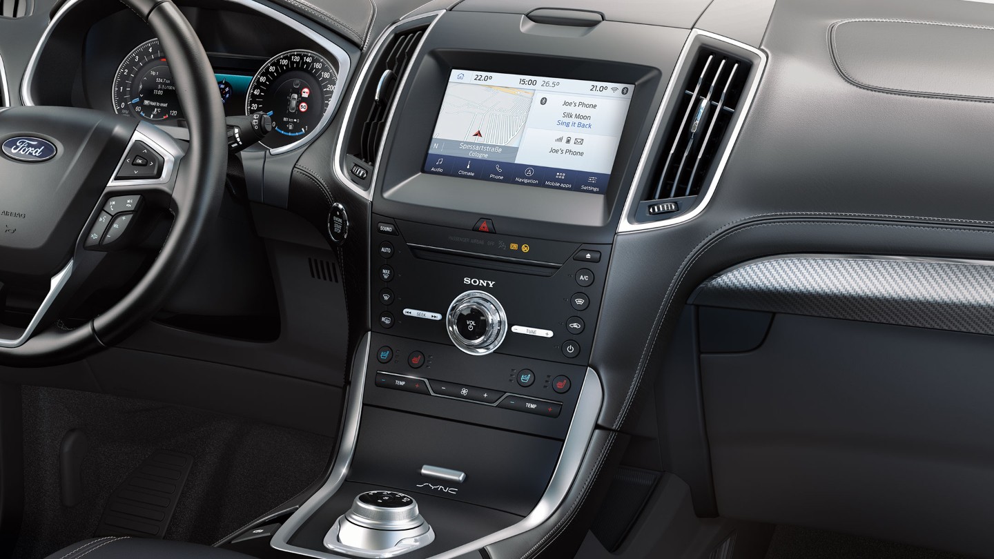 Ford S-MAX Hybrid Detailansicht Mittelkonsole  mit Touchscreen