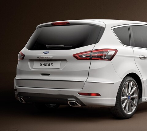 Ford S-MAX Vignale Hybrid Weiß Heckansicht