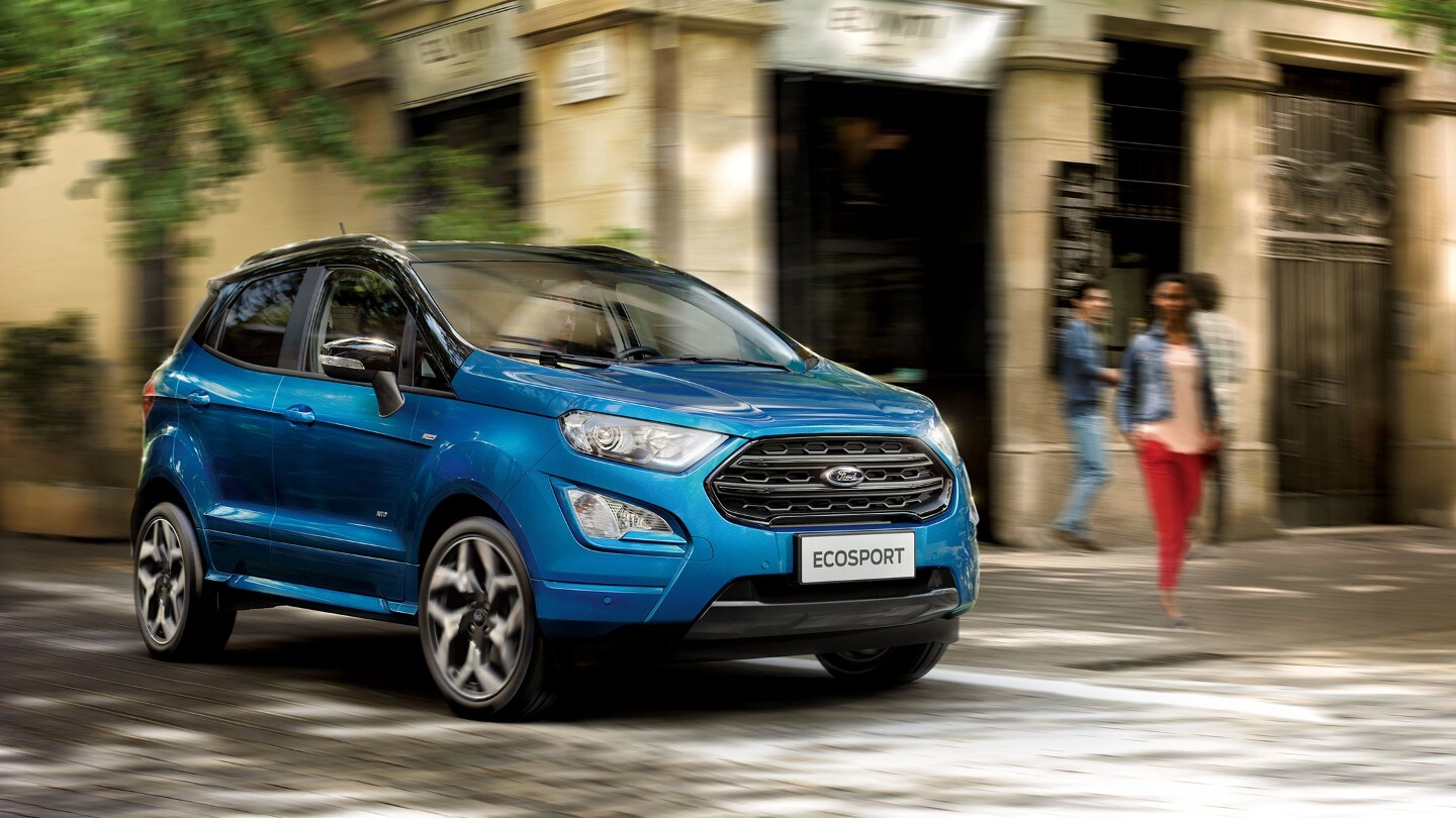 Blue Ford EcoSport 3/4 angle