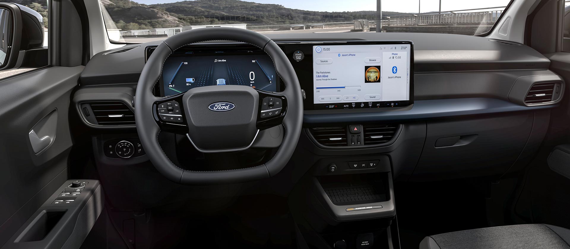 Ford E-Tourneo Courier Active Innenraum und Touchscreen
