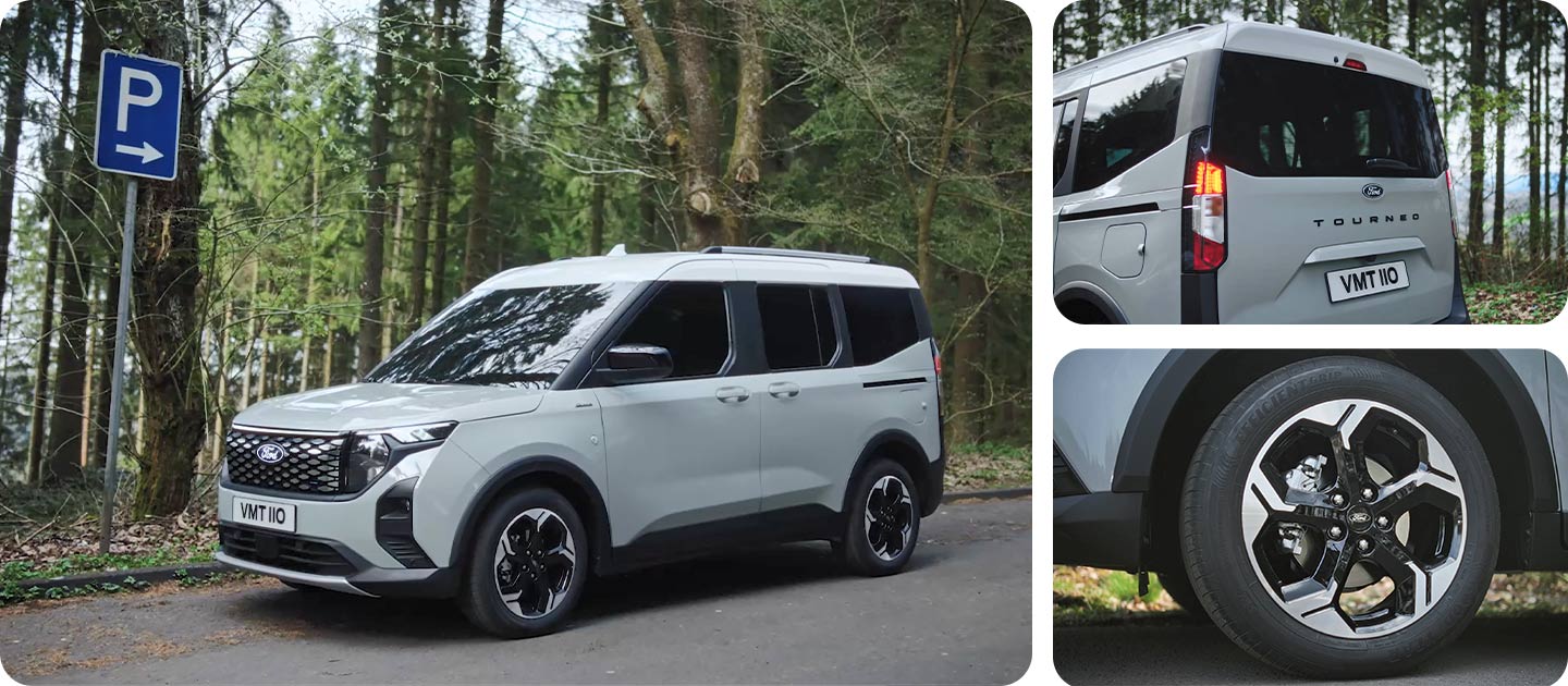 Ford E-Tourneo Courier Waldweg links