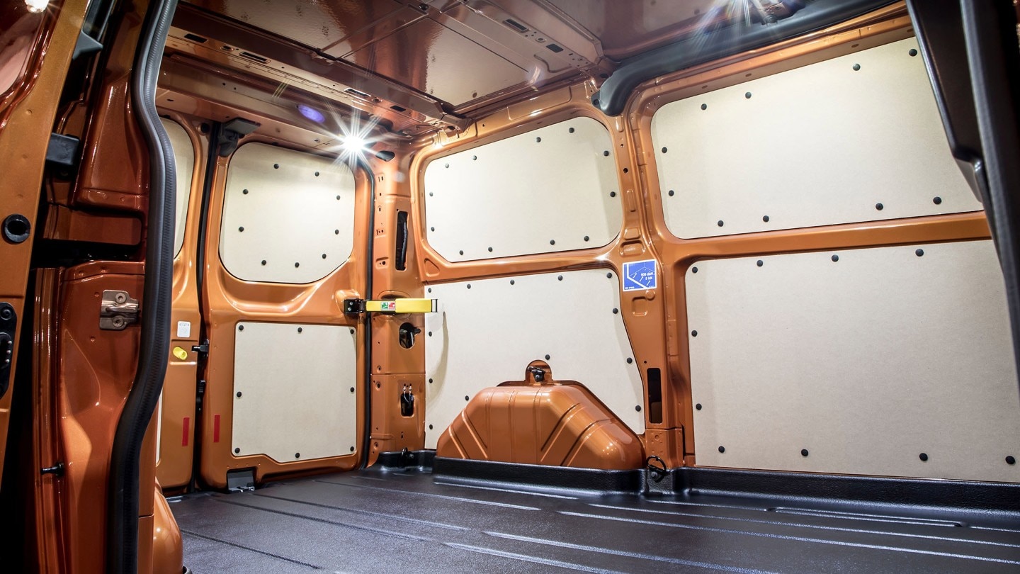 Ford Transit Custom Ausschnitt Laderaum im Detail