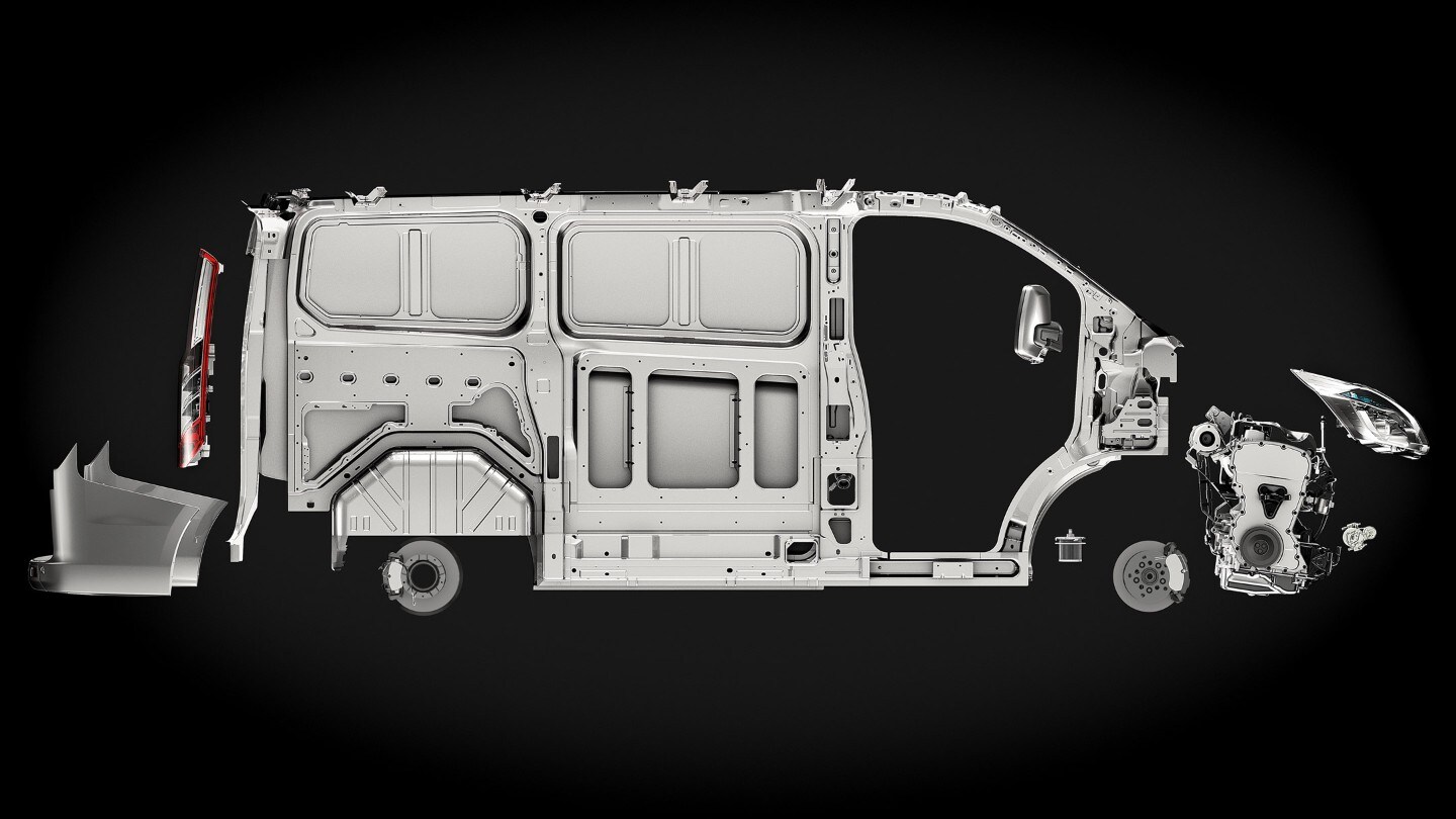 Ford Transit Custom Karosserie Illustration
