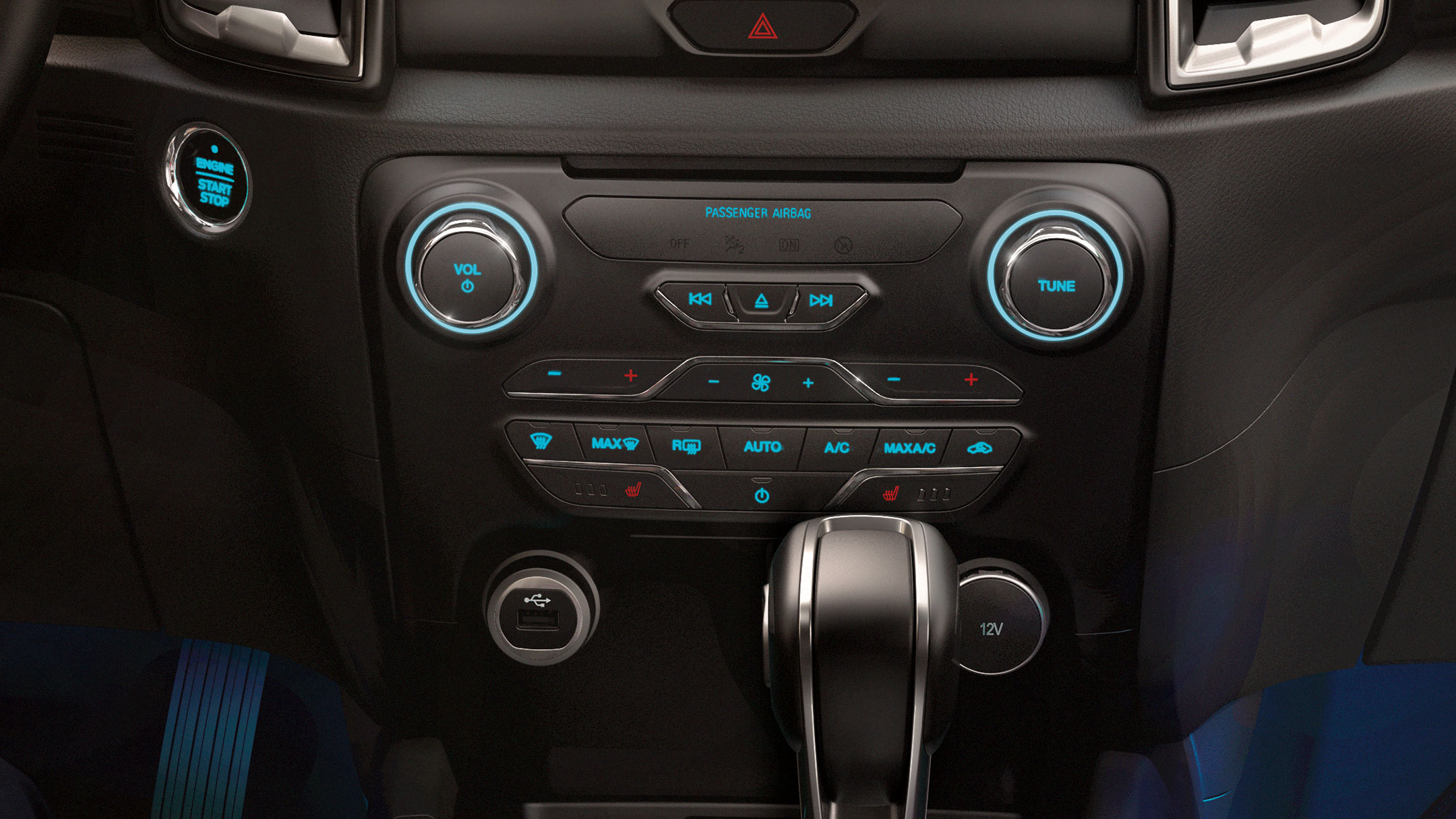 Ford Ranger Innenraumschuss Klimaanlage im Detail