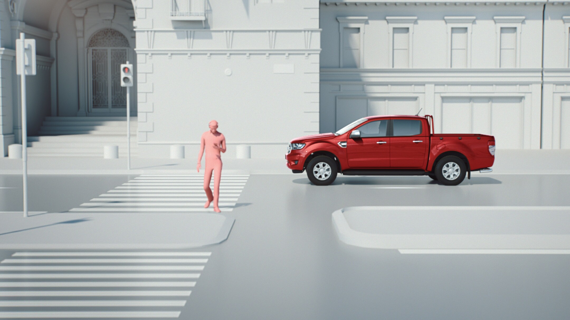 Ford Ranger Pre-Collision-Assist Illustration