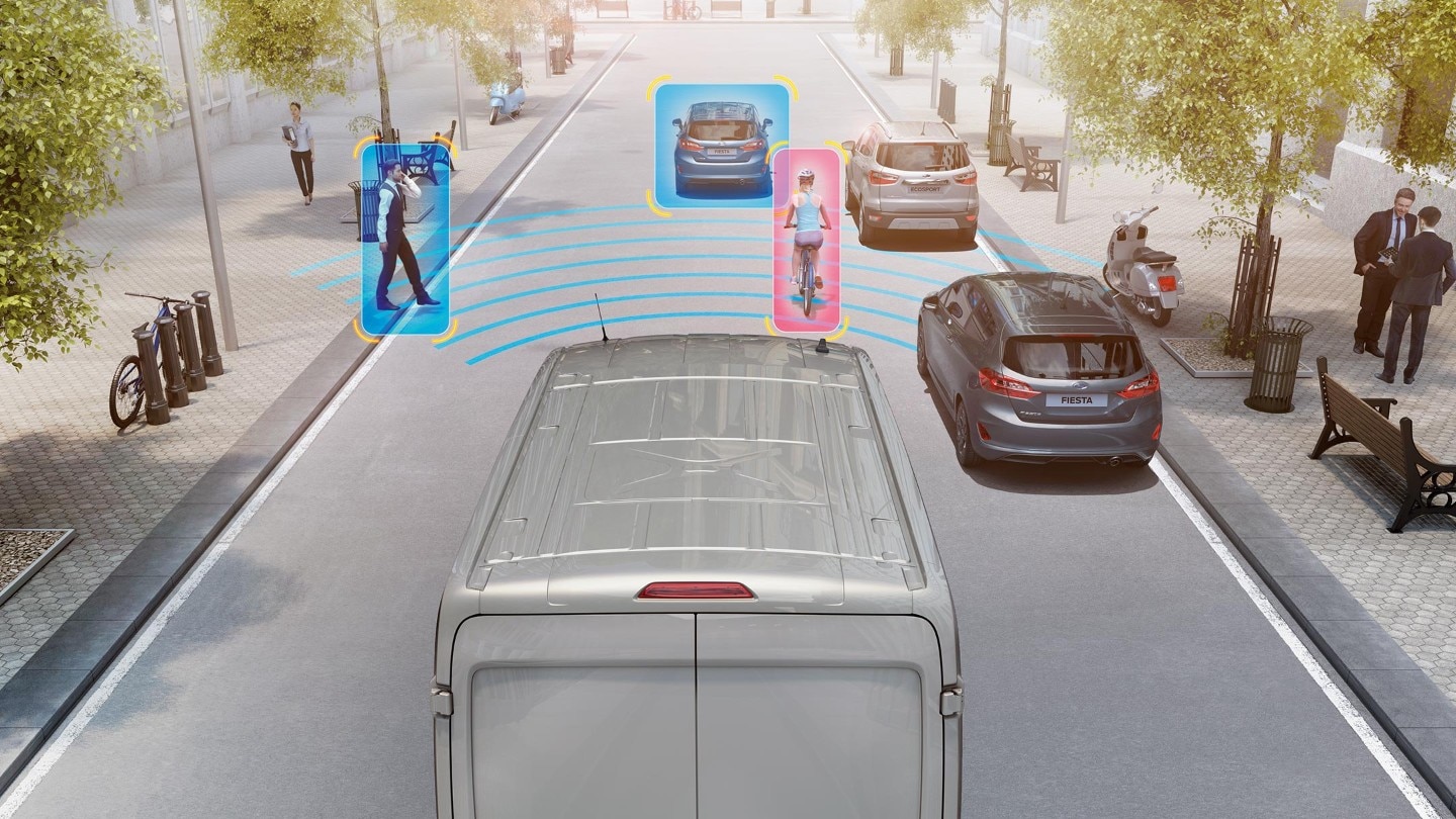 Ford Transit Illustration Pre-Collision-Assist