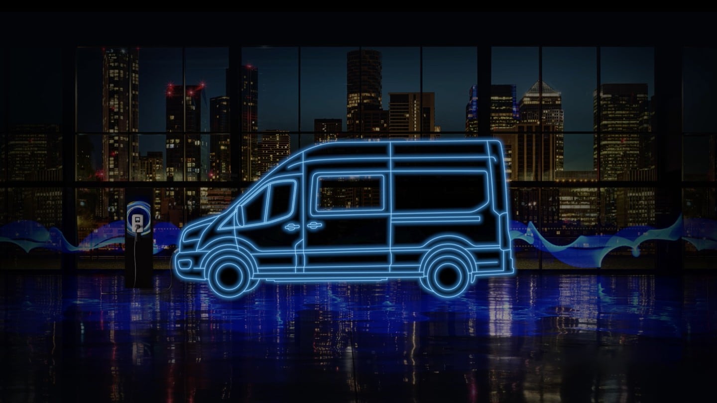 Ford Transit Doppelkabine Seitenansicht Illustration