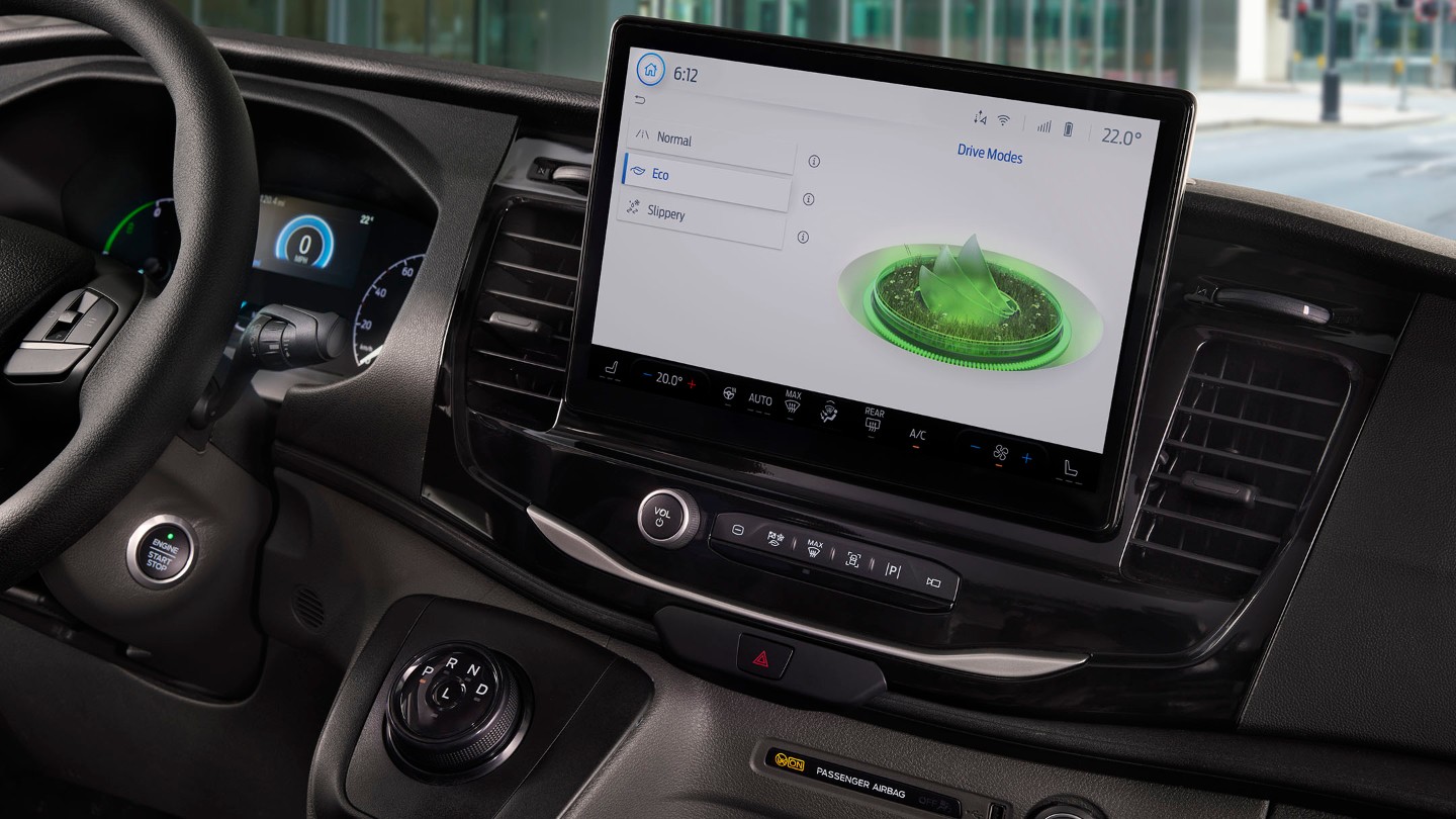 Ford E-Transit Detailansicht Multifunktionsdisplay