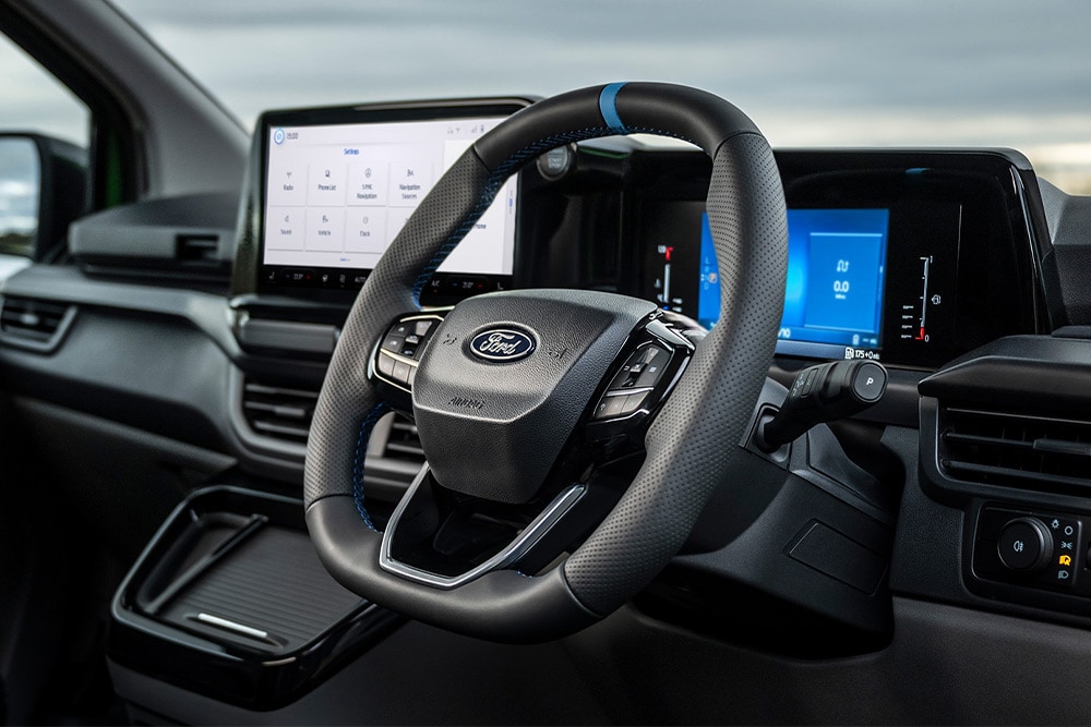 Innenansicht eines Ford Transit Custom MS-RT.