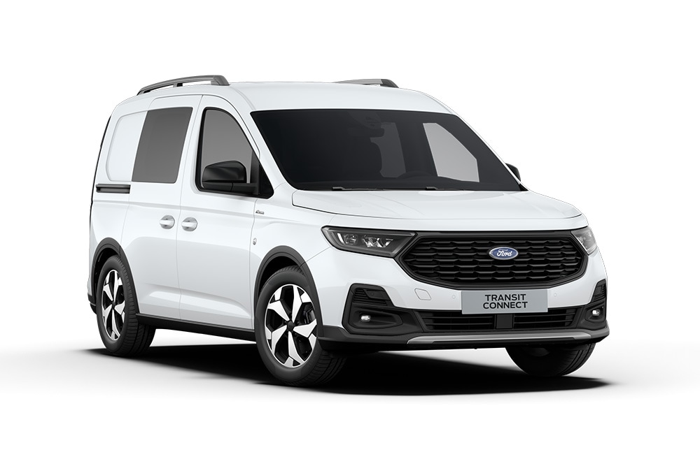Ford Transit Connect Active FlexCab in Weiß.
