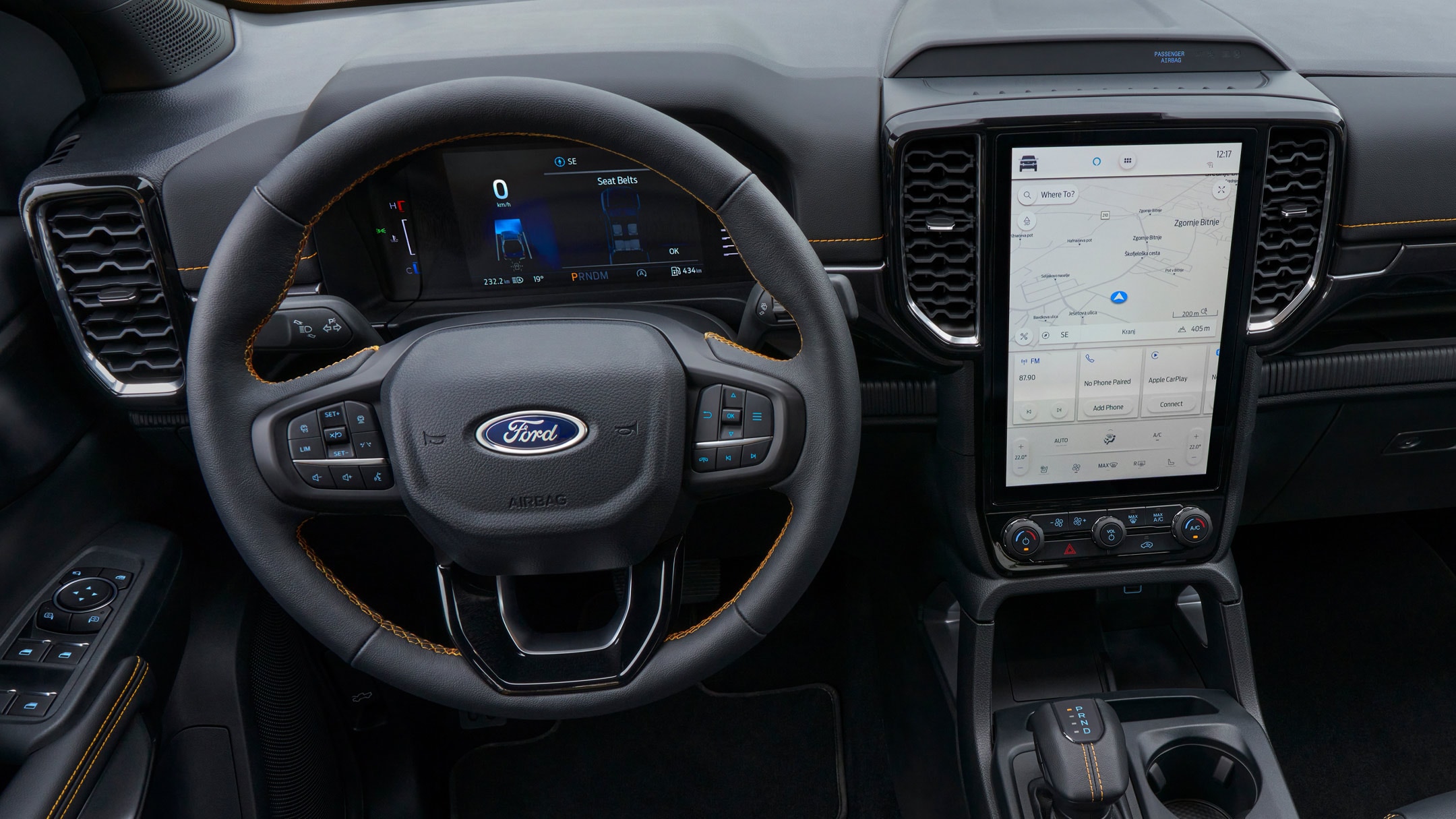 Ford Ranger Innenansicht Blick auf Fahrerkabine