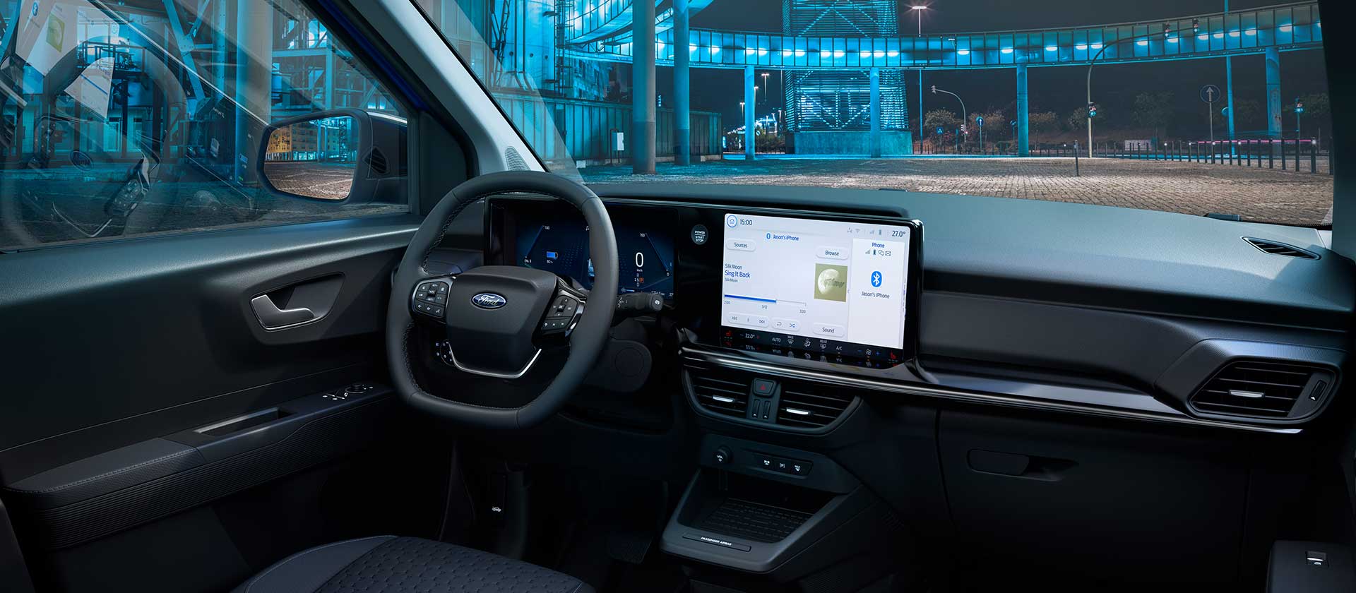 Ford E-Transit Courier Interior Night View