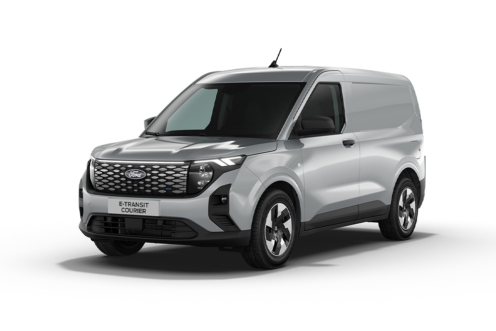 Silver Ford E-Transit Courier