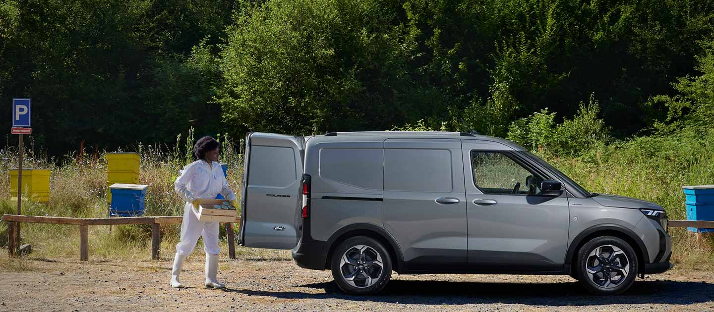 Ford E-Transit Courier Grey Right Side