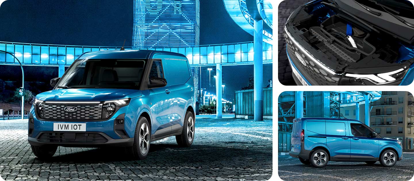 Ford E-Transit Courier Front View Blue
