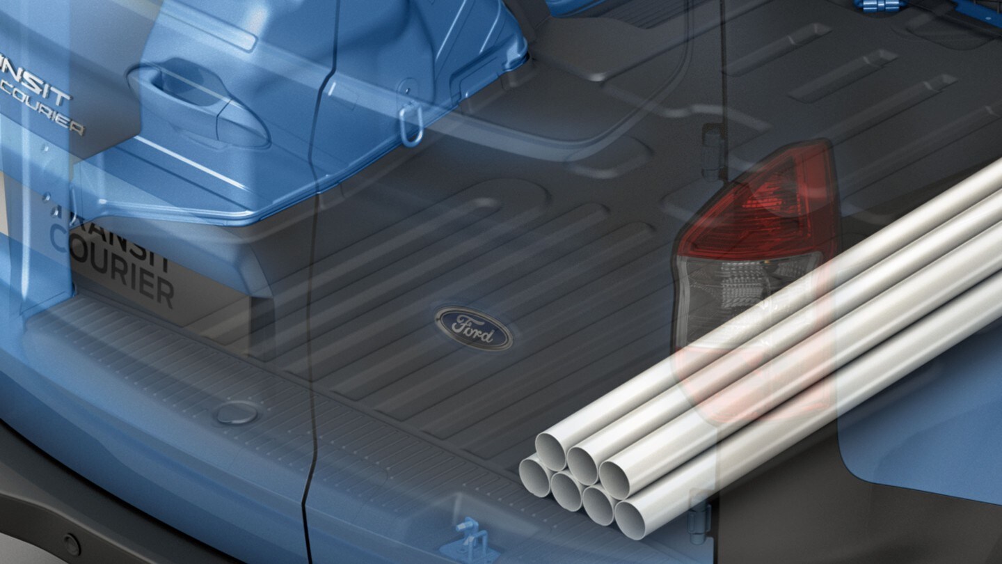 Ford Transit Courier Illustration Verzurrvorrichtungen