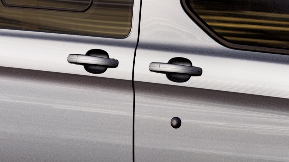 Ford Transit Custom Ausschnitt Türschloss Beifahrerseite im Detail