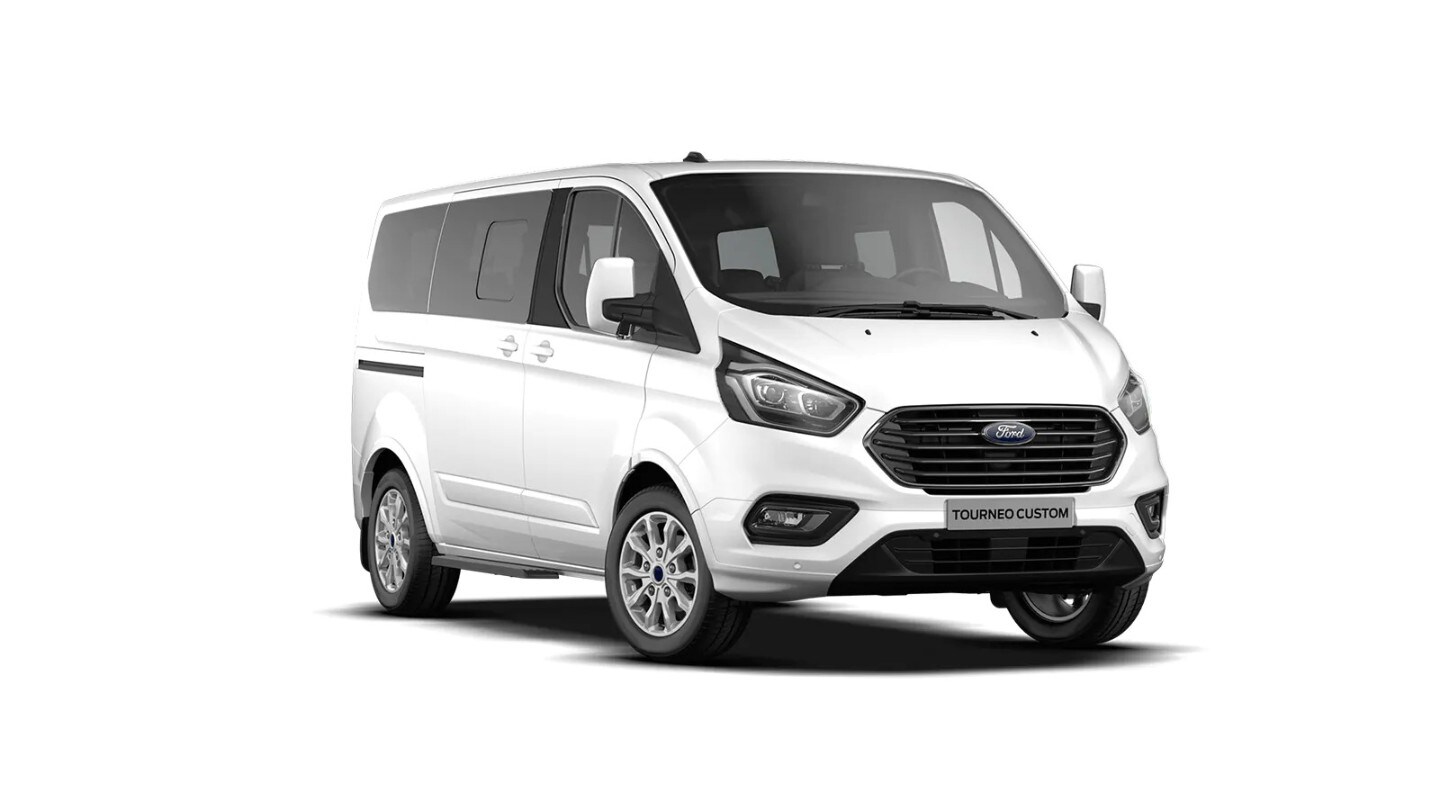 White Tourneo Custom Shuttle Bus